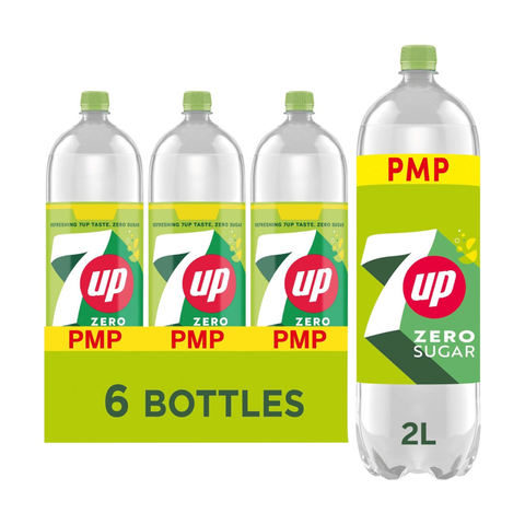 7 UP Zero Sugar 2L Bottles (Pack of 6)