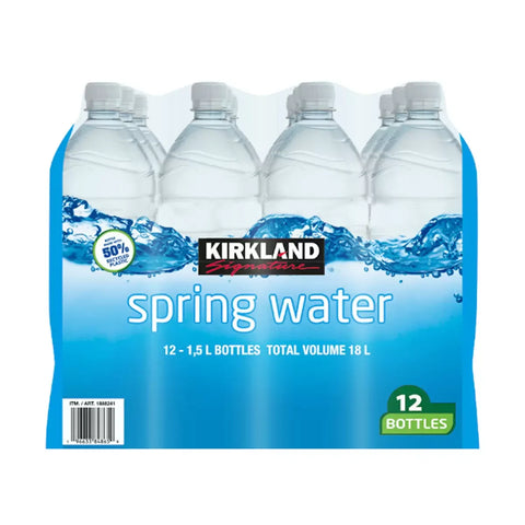 Kirkland Spring Water ￼1.5L - Pack of 12