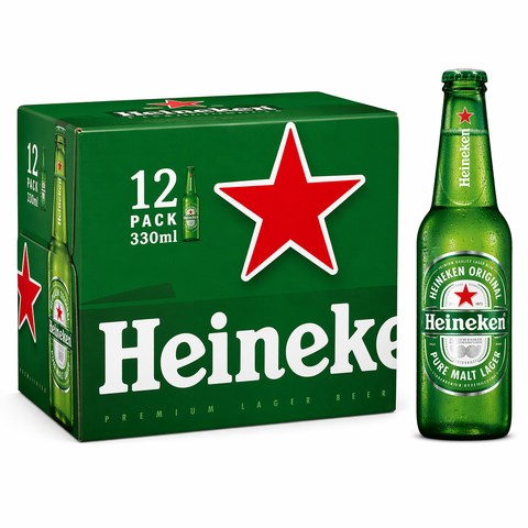 Heineken Premium Lager Beer 330ml (12 Pack)