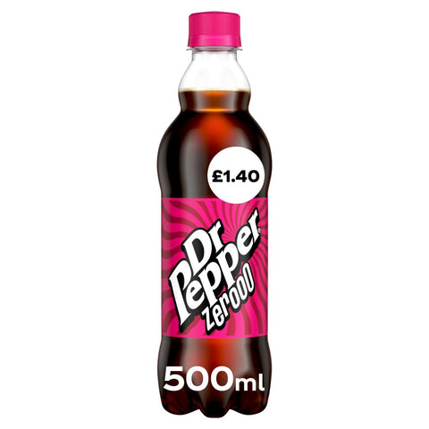 Dr Pepper Zero 500ml - Pack of 12