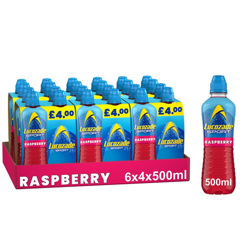 Lucozade Sport Drink Raspberry 500ml - Pack of 24