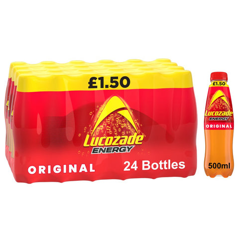 Lucozade Energy Drink Original 500ml - Pack of 24