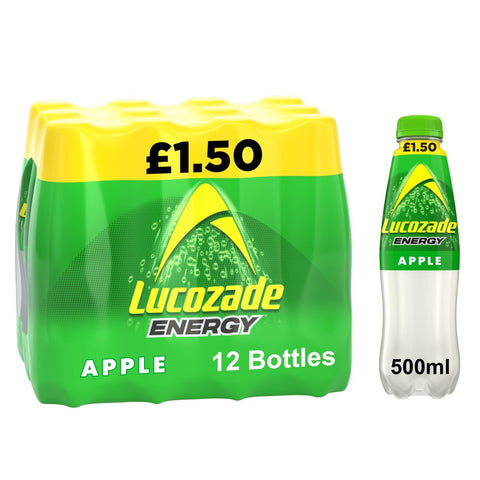 Lucozade Energy Drink Apple 500ml - Pack of 12