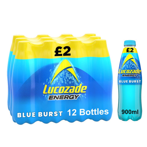 Lucozade Energy Drink Blue Burst 900ml - Pack of 12