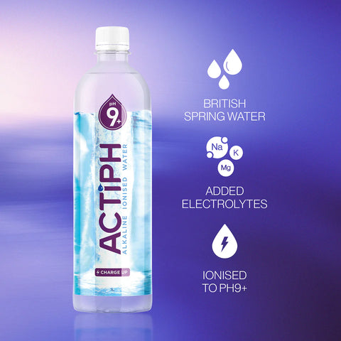 Actiph Alkaline Ionised  PH9+ Sport Cap 600ml - Pack of 12