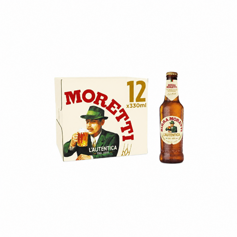 Birra Moretti L’Autentica Beer Bottles 330ml – Pack of 12