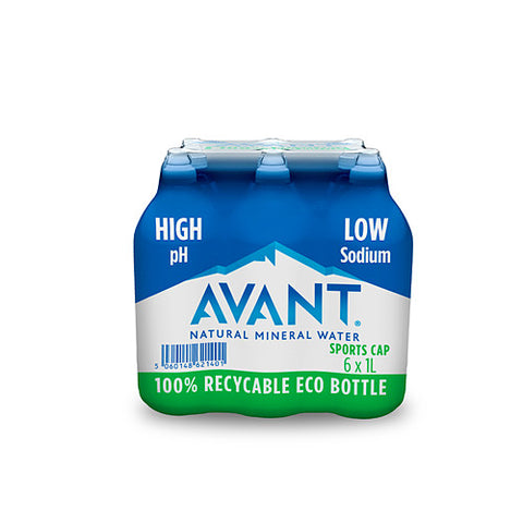 Avant Natural Mineral Water Sports Cap 1L - Pack of 6
