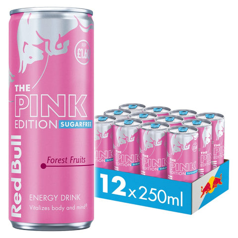Red Bull Sugar Free Pink Edition 250ml - Pack of 12