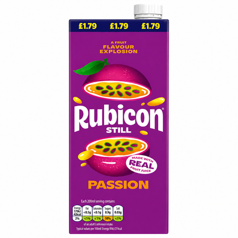 Rubicon Passion Fruit Juice Drink 1L Cartons – Case of 12