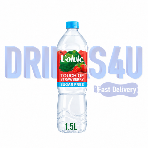 Volvic Touch of Strawberry Sugar Free Flavoured Water 1.5L Bottles (Pack of 6)