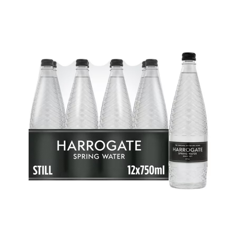 Harrogate Spring Water Glass Bottles 750ml - Pack of 12