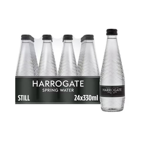 Harrogate Spring Water Glass Bottles 330ml - Pack of 24