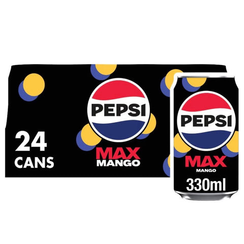 Pepsi Max Mango 330ml - Pack of 24