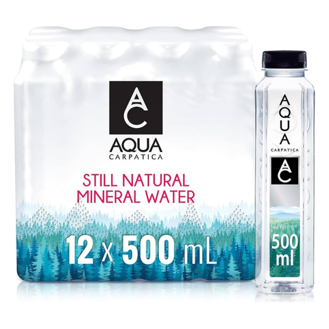 Aqua Carpatica Natural Still Mineral Water 500ml - Pack of 12