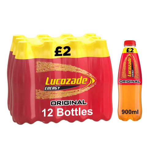 Lucozade Energy Drink Original 900ml - Pack of 12